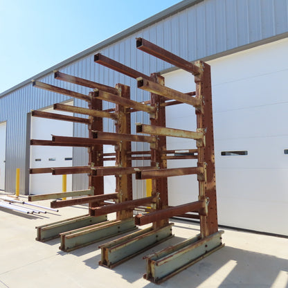 Steel Tree 6 Tier 4 Leg Single Sided Modular Cantilever Rack 67" x 118" x 10'