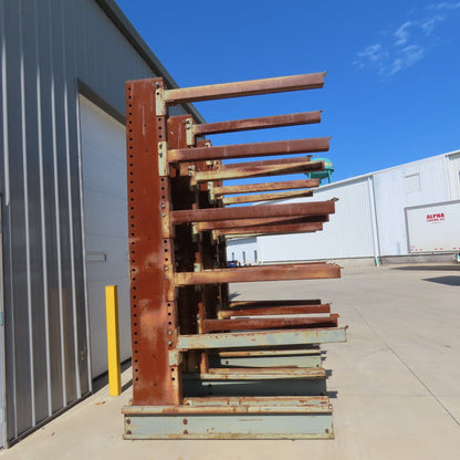 Steel Tree 6 Tier 4 Leg Single Sided Modular Cantilever Rack 67" x 118" x 10'