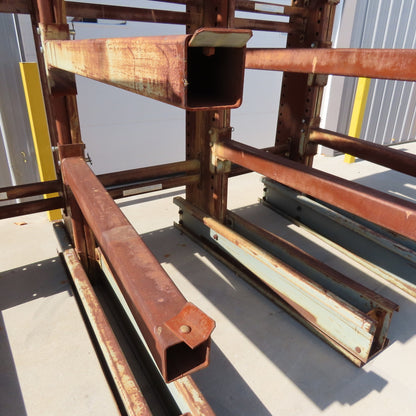 Steel Tree 6 Tier 4 Leg Single Sided Modular Cantilever Rack 67" x 118" x 10'