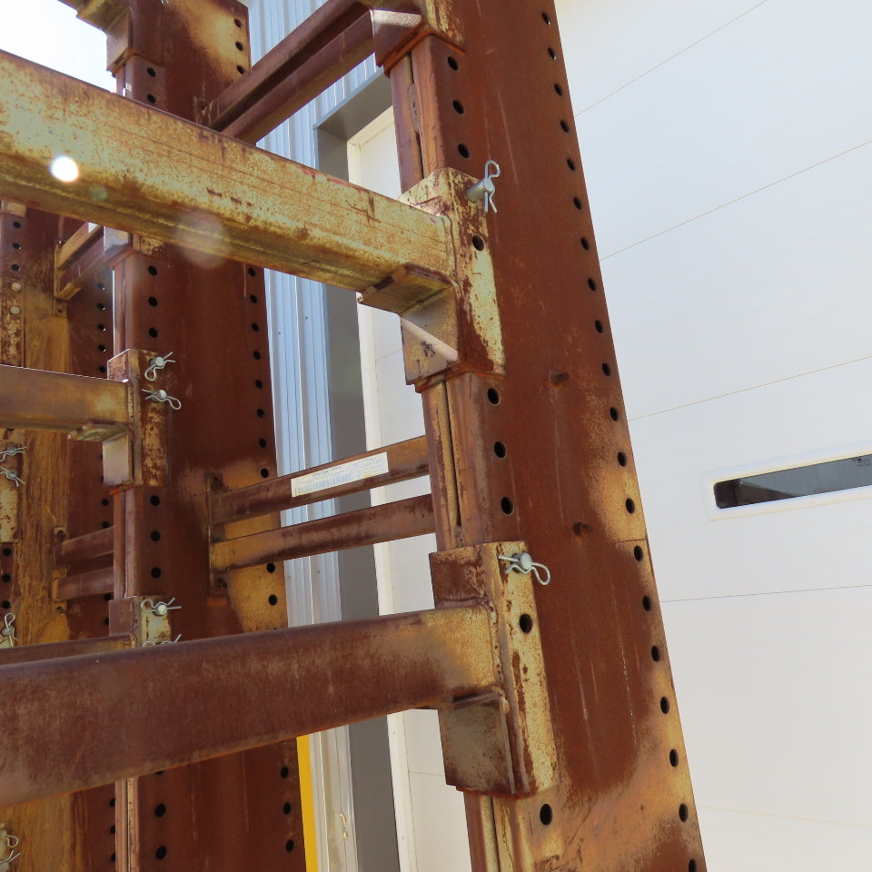 Steel Tree 6 Tier 4 Leg Single Sided Modular Cantilever Rack 67" x 118" x 10'