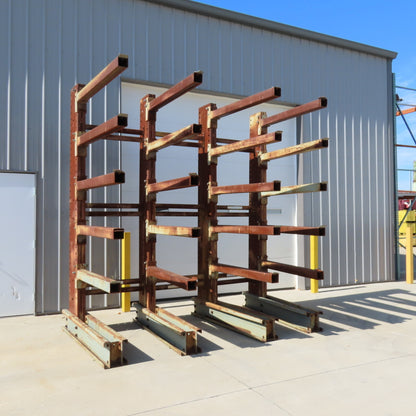 Steel Tree 6 Tier 4 Leg Single Sided Modular Cantilever Rack 67" x 118" x 10'