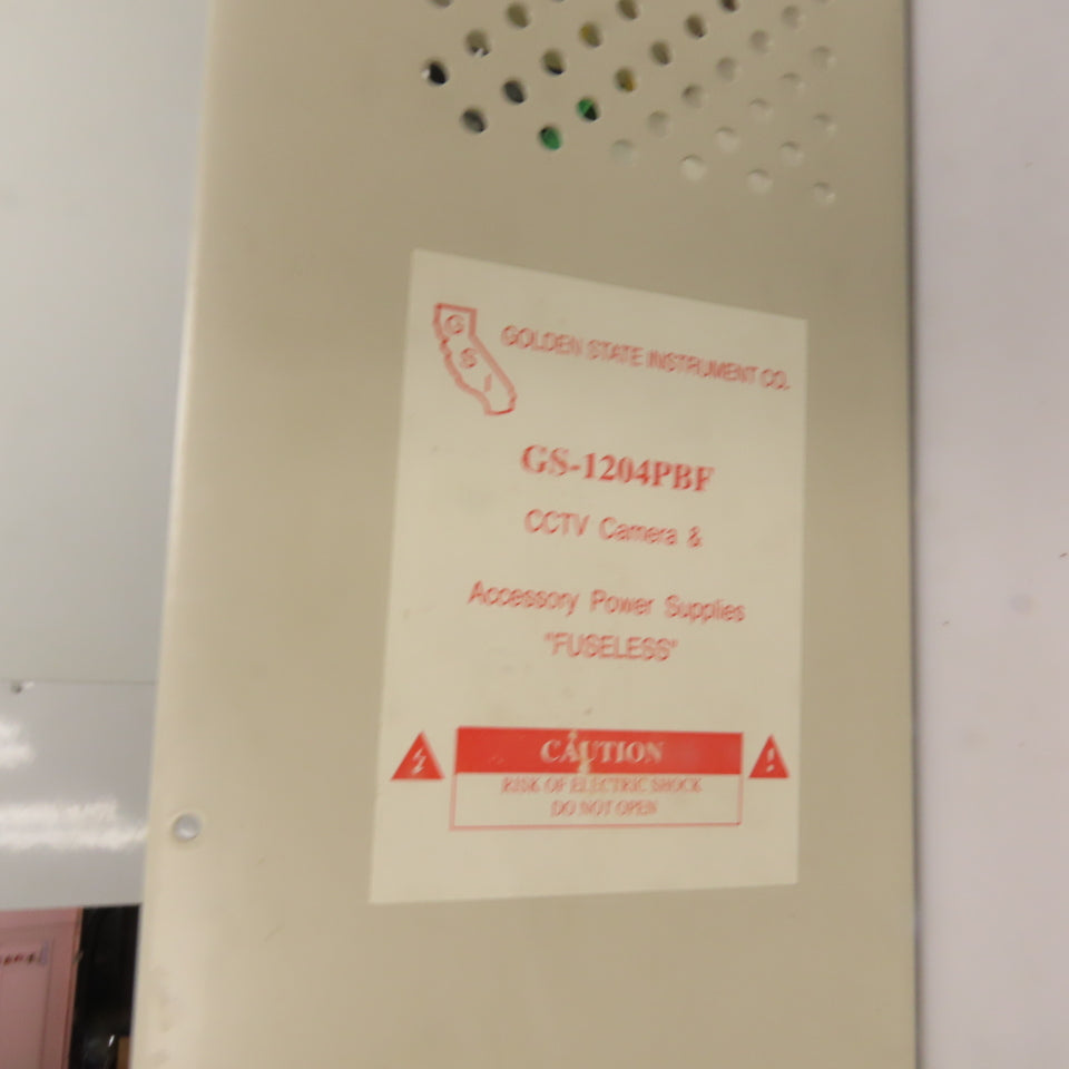 Golden State Instrument Co. GS-1204PBF CCTV Camera Power Supply Battery Charger