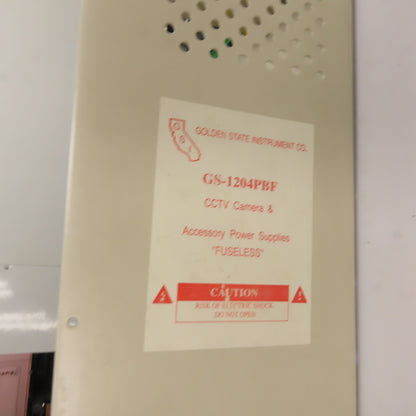 Golden State Instrument Co. GS-1204PBF CCTV Camera Power Supply Battery Charger