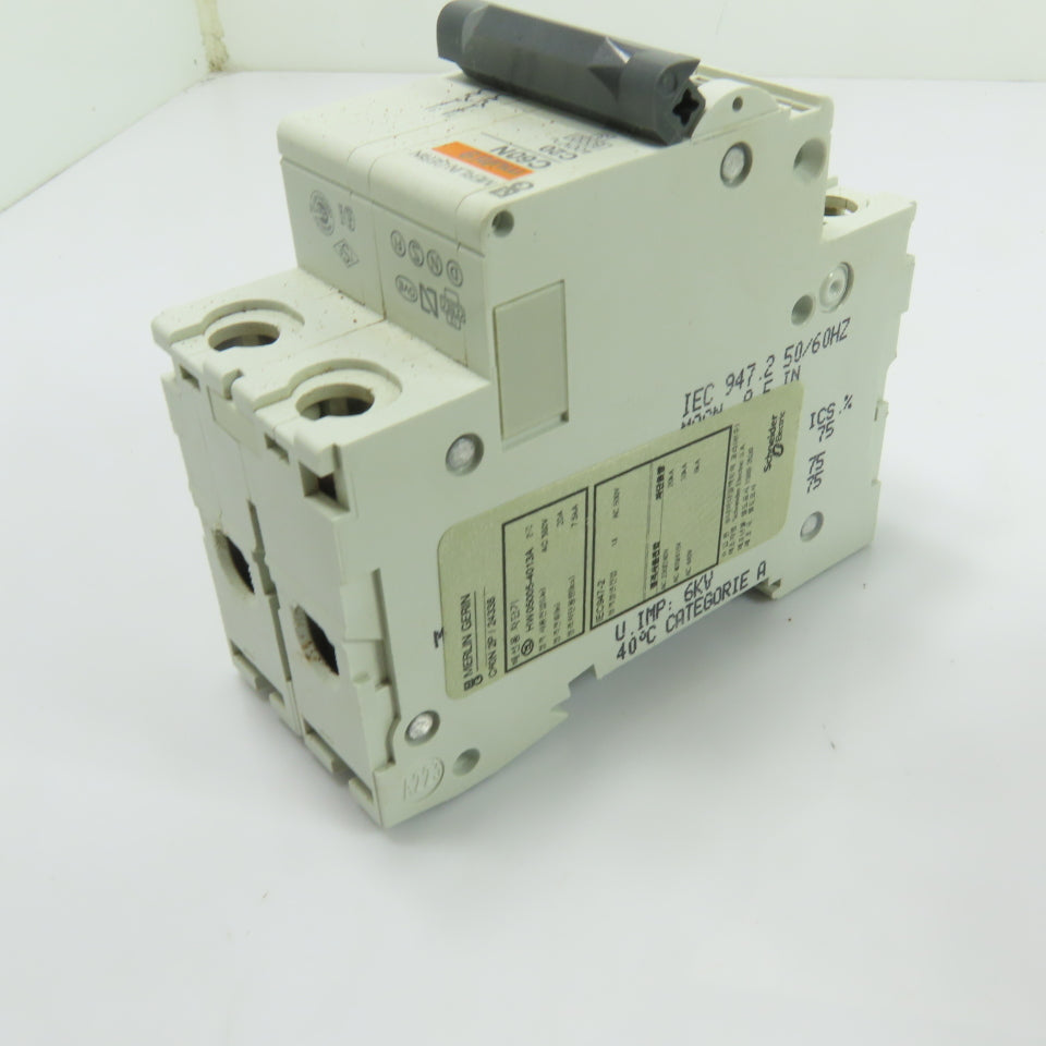 Merlin Gerin 24338 C60N C20 20A 2-Pole Miniature Circuit Breaker 400V Lot Of 4