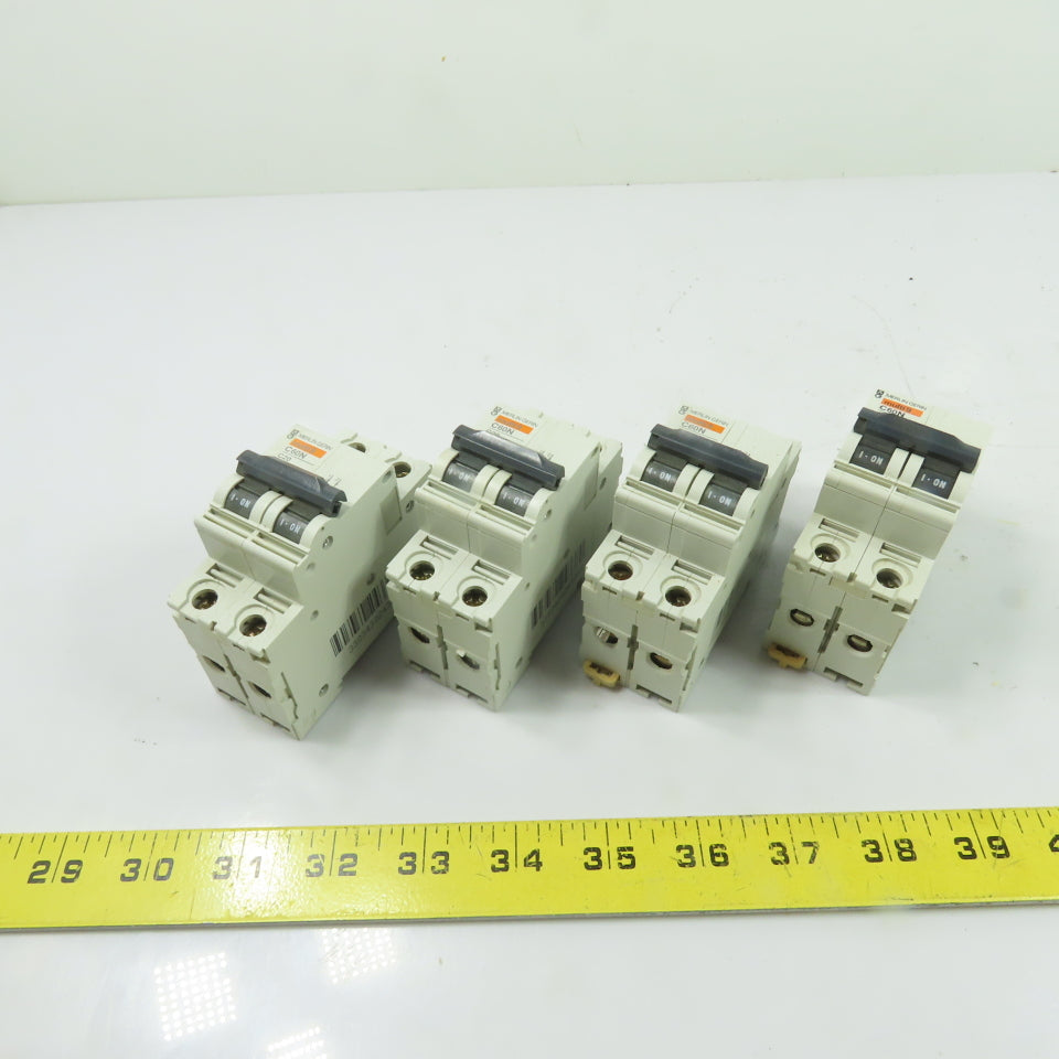 Merlin Gerin 24338 C60N C20 20A 2-Pole Miniature Circuit Breaker 400V Lot Of 4