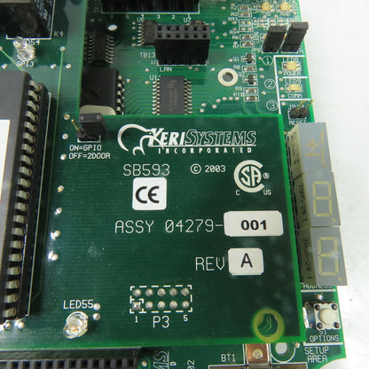 Keri Systems 04279-001 SB593 Control Circuit Board 12VDC W/ PXL 04196-001 Board