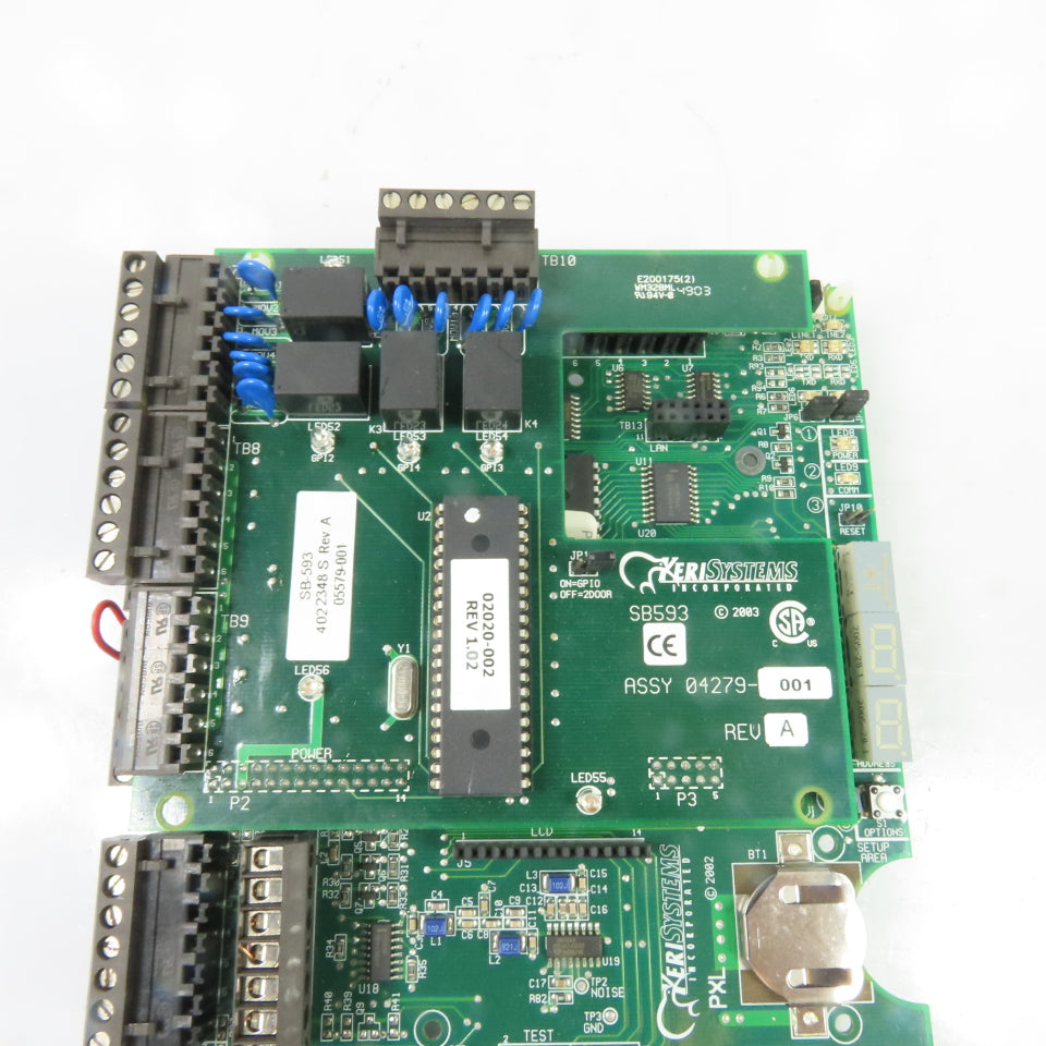 Keri Systems 04279-001 SB593 Control Circuit Board 12VDC W/ PXL 04196-001 Board