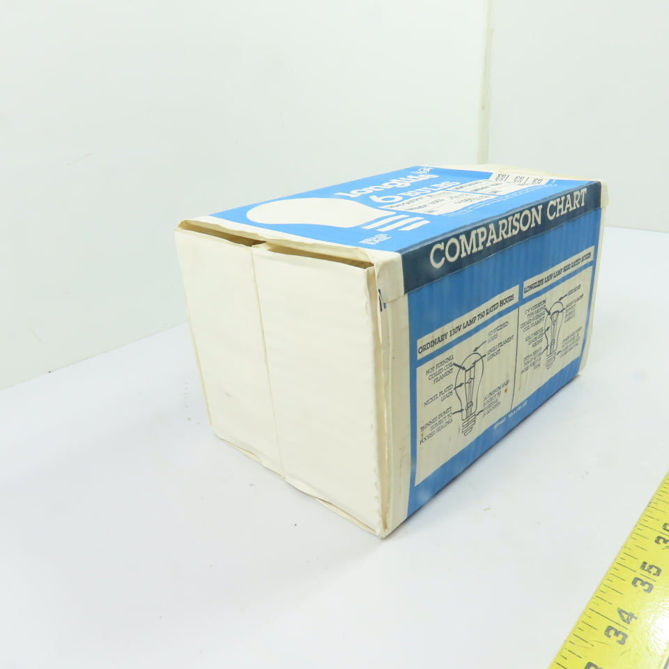 Longlife 7D-A196-1SE 25W Incandescent Light Bulbs Brass Base 130V Lot Of 6