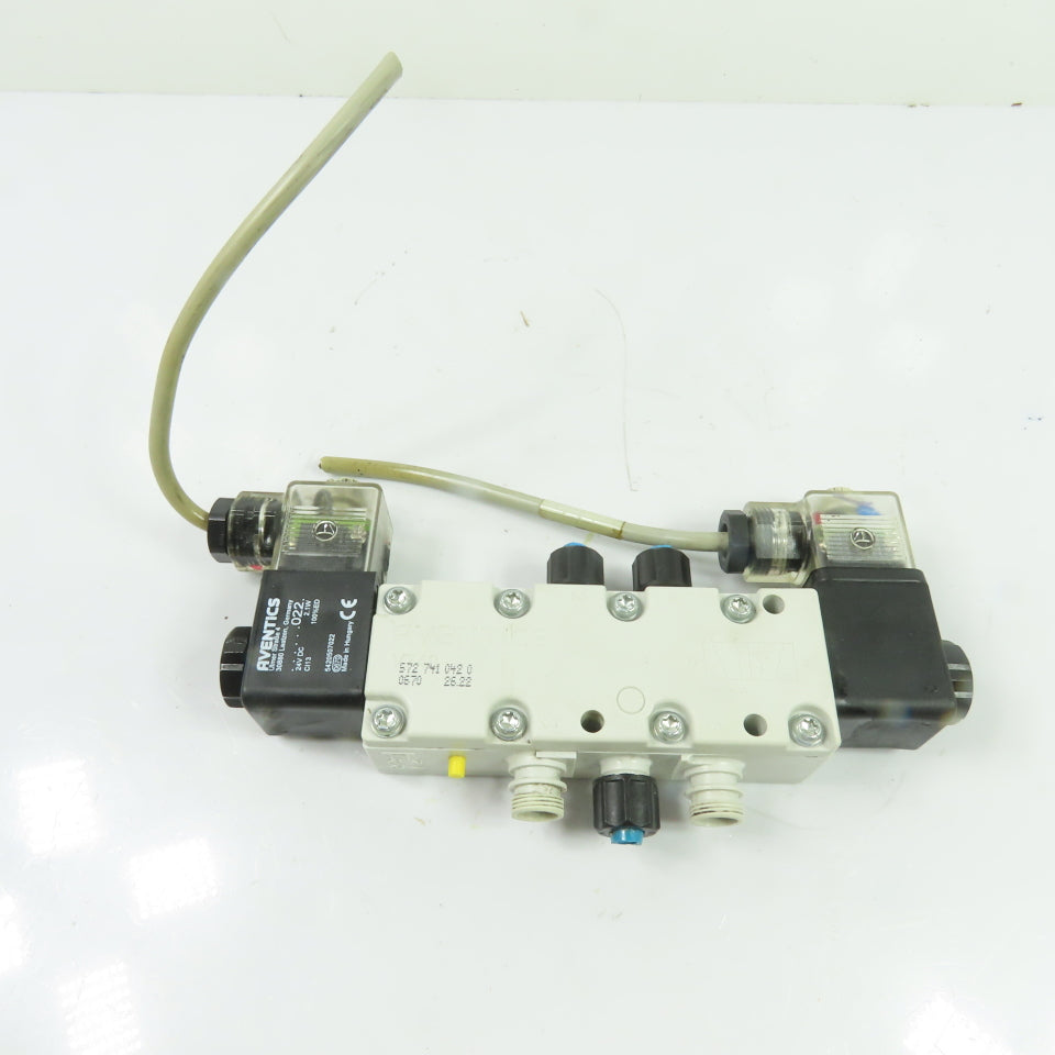 Aventics 572-741-042-0 Solenoid Directional Control Valve 24VDC 145PSI
