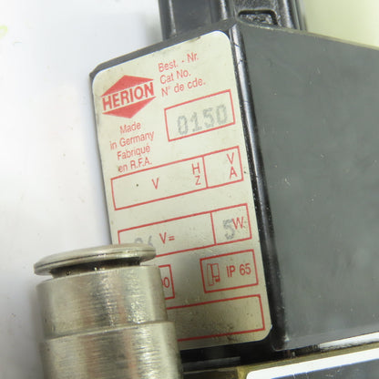 Herion 0150 9030700 Pneumatic Solenoid Valve 24VDC 10Bar