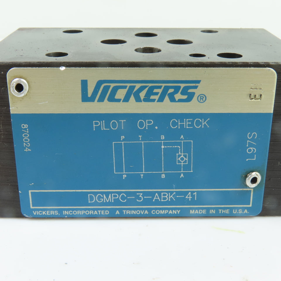 Vickers DGMPC-3-ABK-41 Hydraulic Check Valve 16GPM