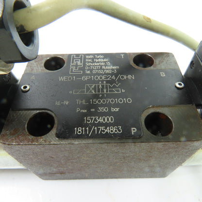 Voith THL.1500701010 WE01-6P100E24/OHN NG6 4/2-Way Hydraulic Valve 24VDC 350Bar