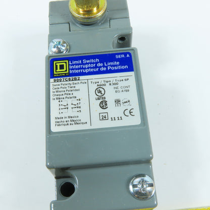 Square D 9007C62B2 2-Pole Side Rotary Limit Switch 600V