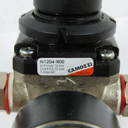 Camozzi N1204-R00 Self-Relieving Pneumatic Pressure Regulator w/ Gauge