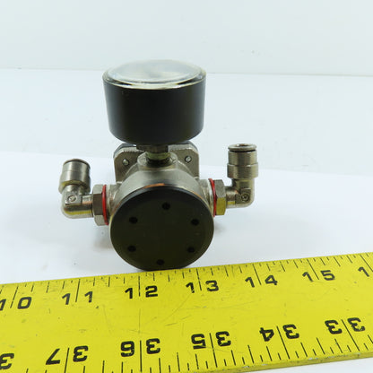 Camozzi N1204-R00 Self-Relieving Pneumatic Pressure Regulator w/ Gauge
