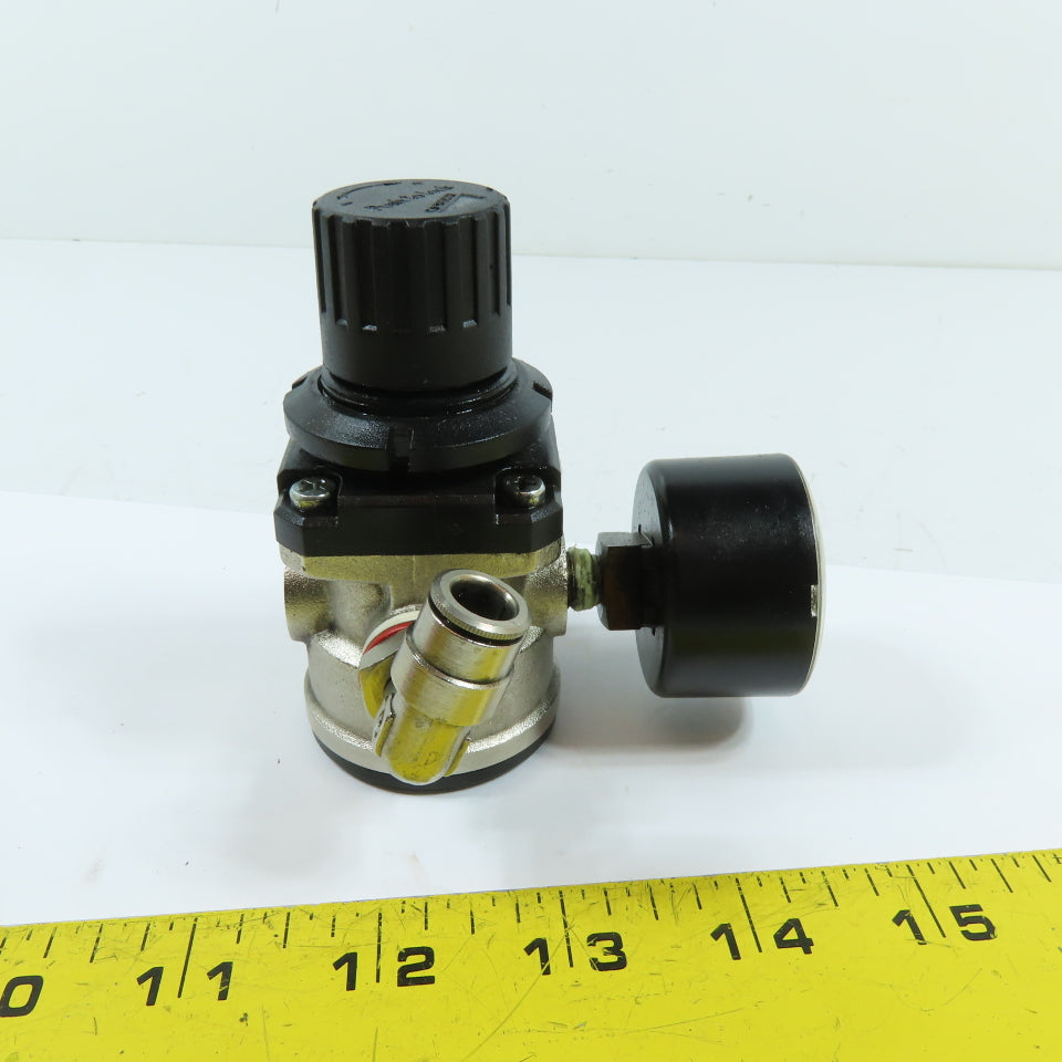 Camozzi N1204-R00 Self-Relieving Pneumatic Pressure Regulator w/ Gauge