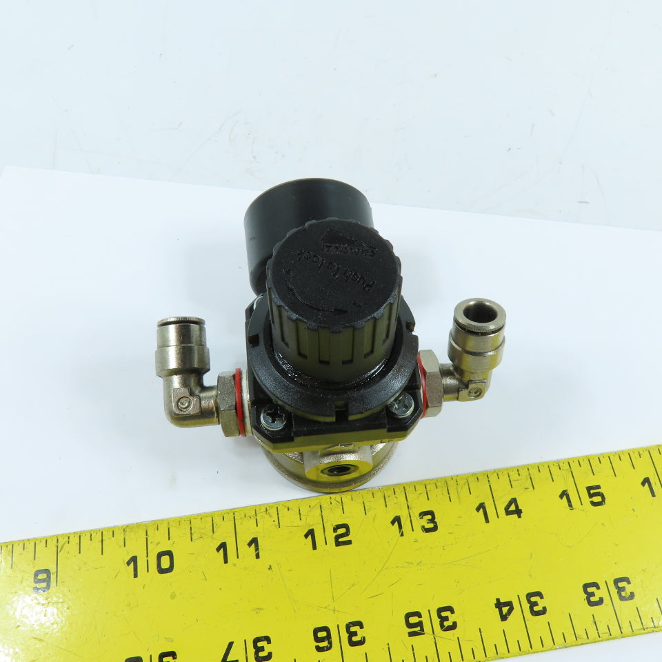 Camozzi N1204-R00 Self-Relieving Pneumatic Pressure Regulator w/ Gauge