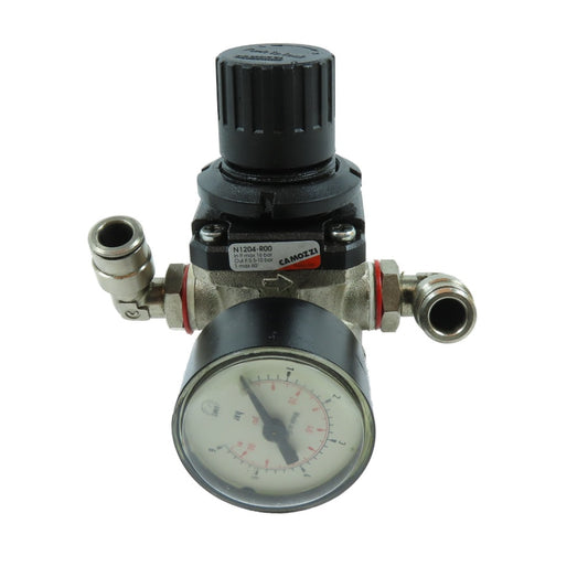 Camozzi N1204-R00 Self-Relieving Pneumatic Pressure Regulator w/ Gauge