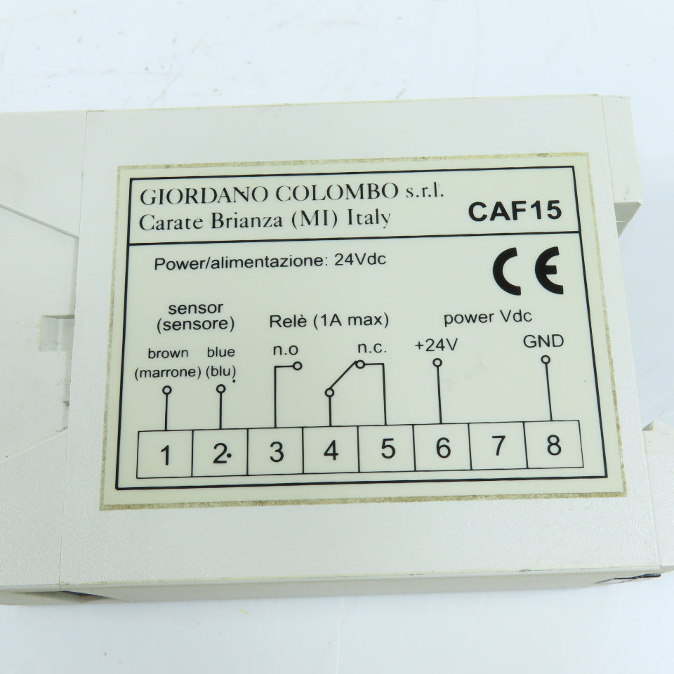 Giordano Colombo CAF15 Electro-Spindles Monitor Relay 24VDC 0.1-5s Delay