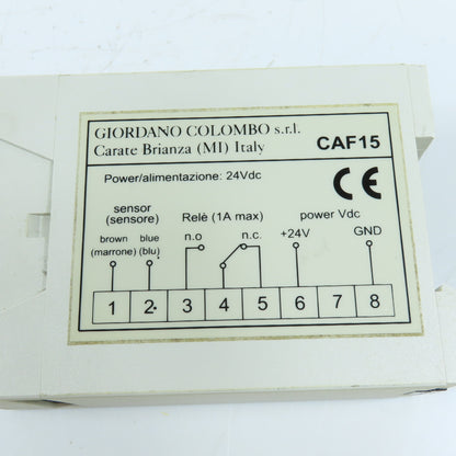 Giordano Colombo CAF15 Electro-Spindles Monitor Relay 24VDC 0.1-5s Delay