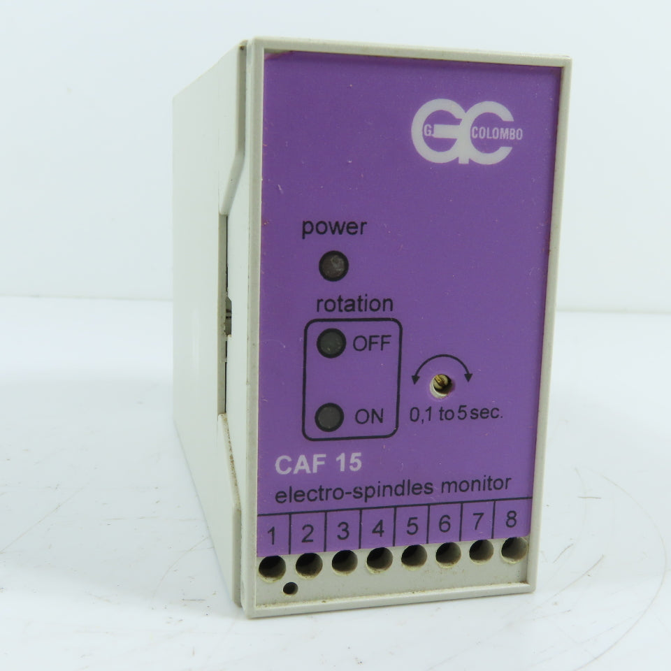 Giordano Colombo CAF15 Electro-Spindles Monitor Relay 24VDC 0.1-5s Delay