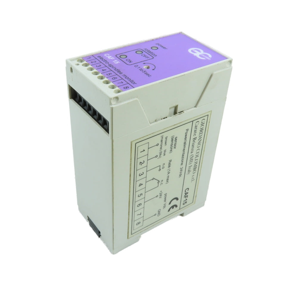 Giordano Colombo CAF15 Electro-Spindles Monitor Relay 24VDC 0.1-5s Delay
