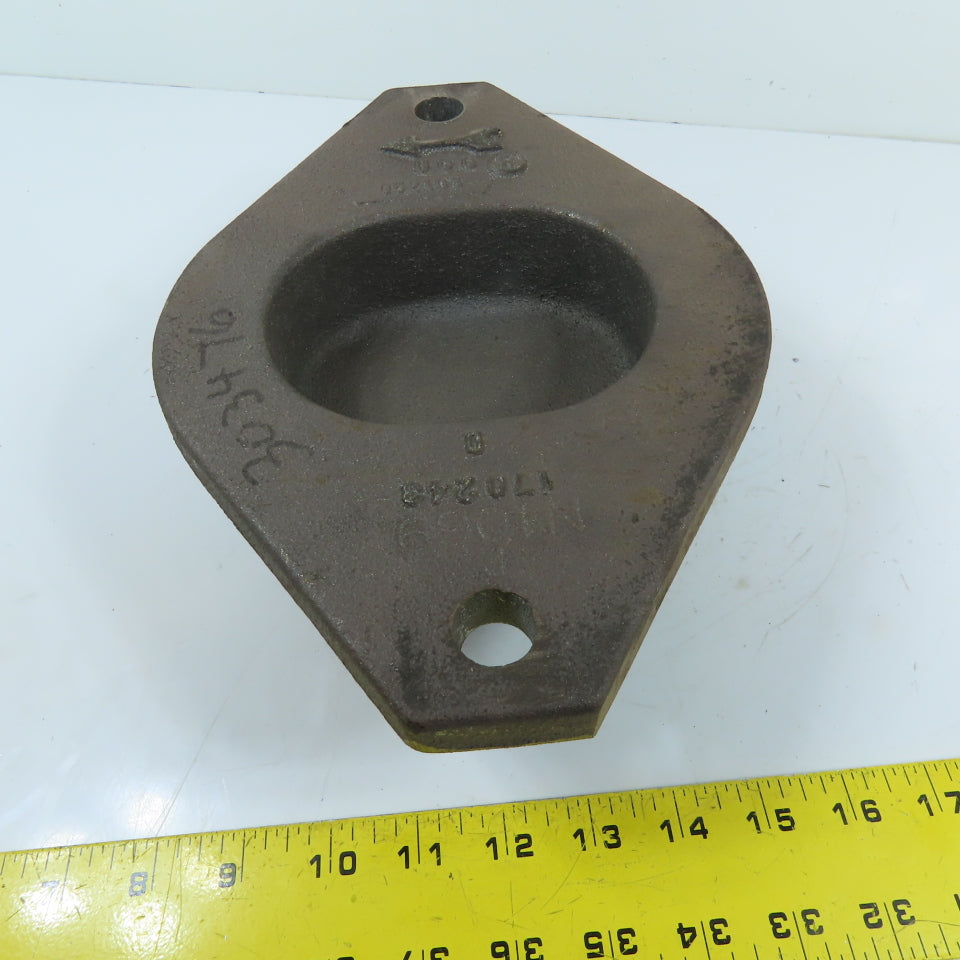 United Conveyor Corporation 170248 6" 90 Degree Cast Iron Handhole Plug Elbow