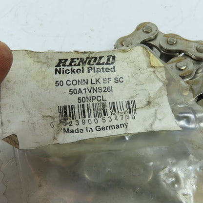 Hi-Max 50A1VNS26I 26-1/8" ANSI #50 Nickel Plated Roller Chain