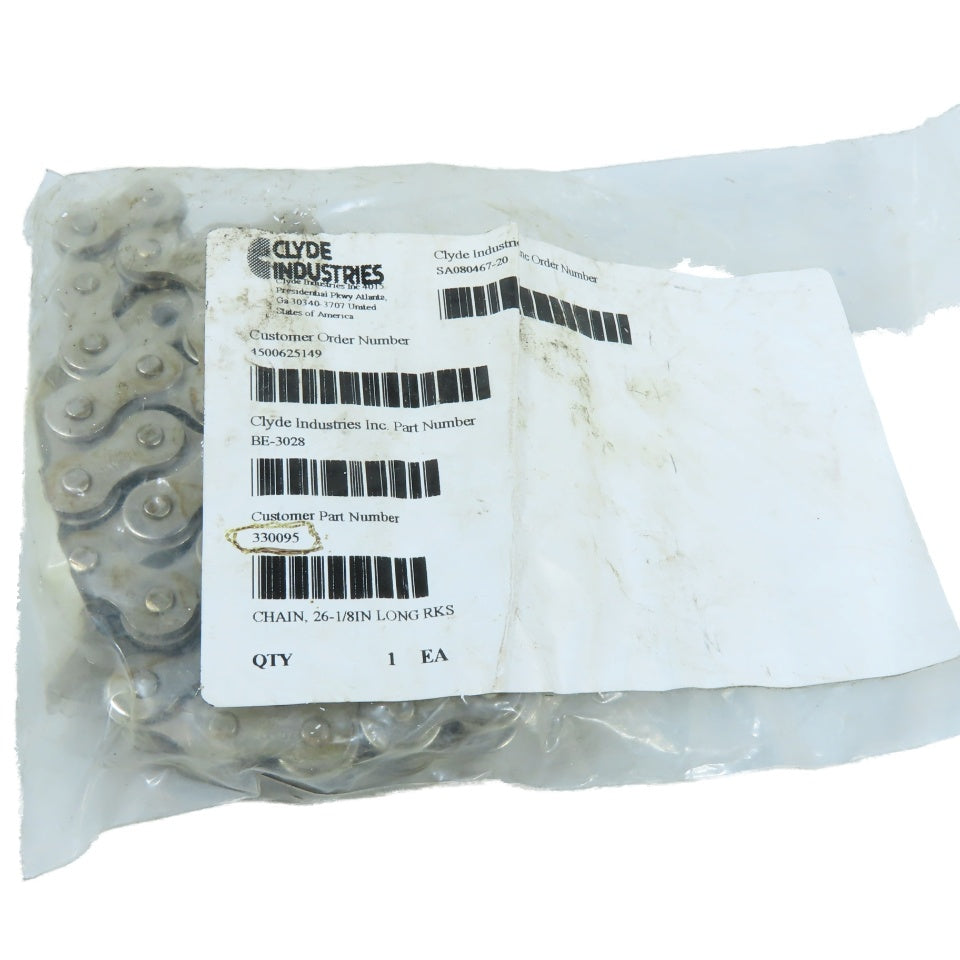 Hi-Max 50A1VNS26I 26-1/8" ANSI #50 Nickel Plated Roller Chain