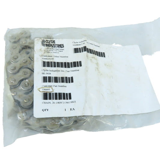 Hi-Max 50A1VNS26I 26-1/8" ANSI #50 Nickel Plated Roller Chain