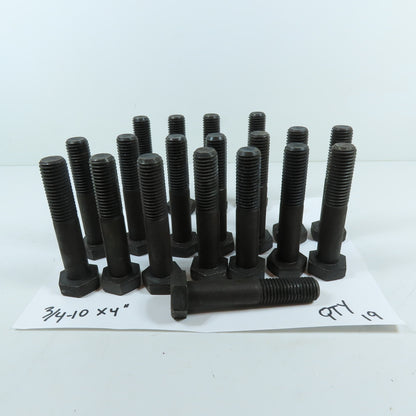 3/4-10 x 4" Grade B7 High Pressure Hex Head Bolt Lot Of 19