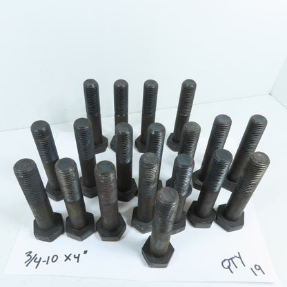 3/4-10 x 4" Grade B7 High Pressure Hex Head Bolt Lot Of 19