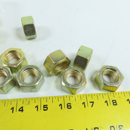 0147910 3/4"-10 Grade 8 Finished Hex Nut Yellow Zinc Lot Of 50