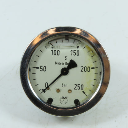 IMT 0-250 Bar 3/8" NPT Back Mount Pressure Gauge Oil Filled