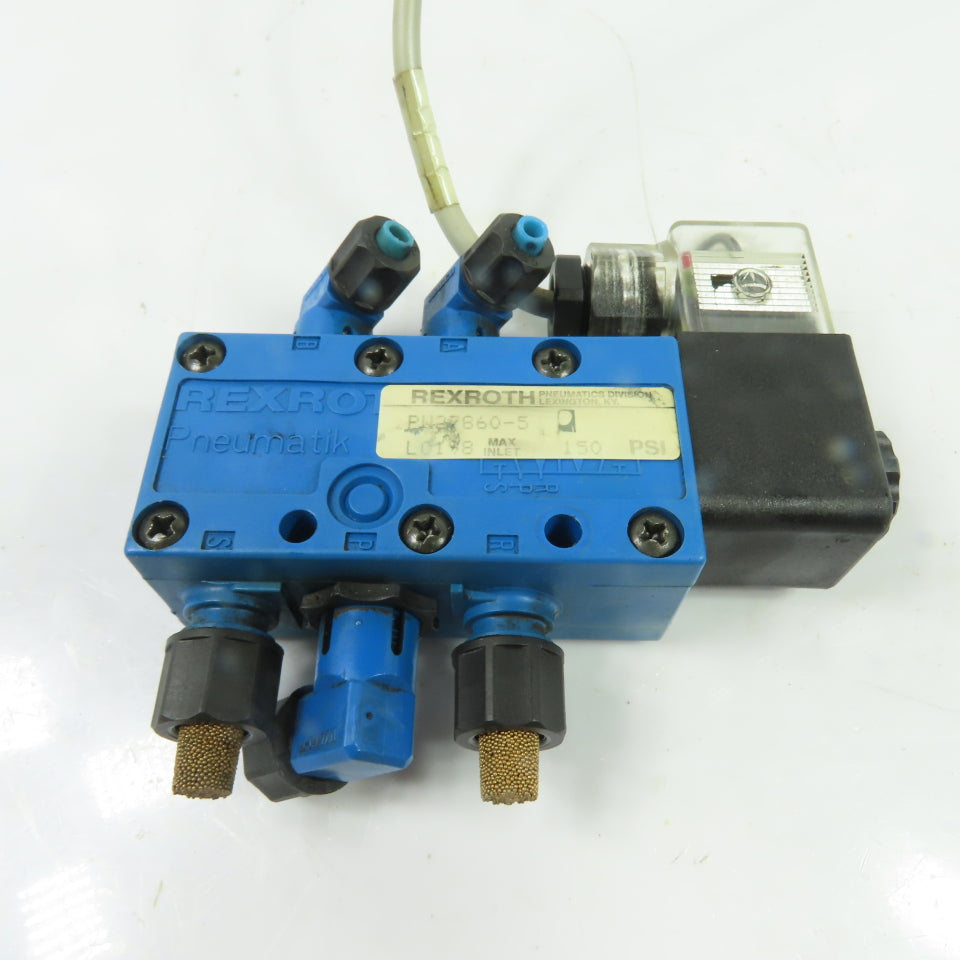 Rexroth PW27860-5 5/2 Single Solenoid Pneumatic Directional Control Valve 24VDC