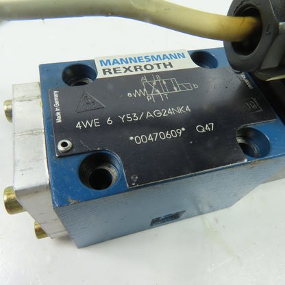 Mannesmann Rexroth 00470609 4WE 6 Y53/AG24NK4 Hydraulic Directional Valve 24VDC