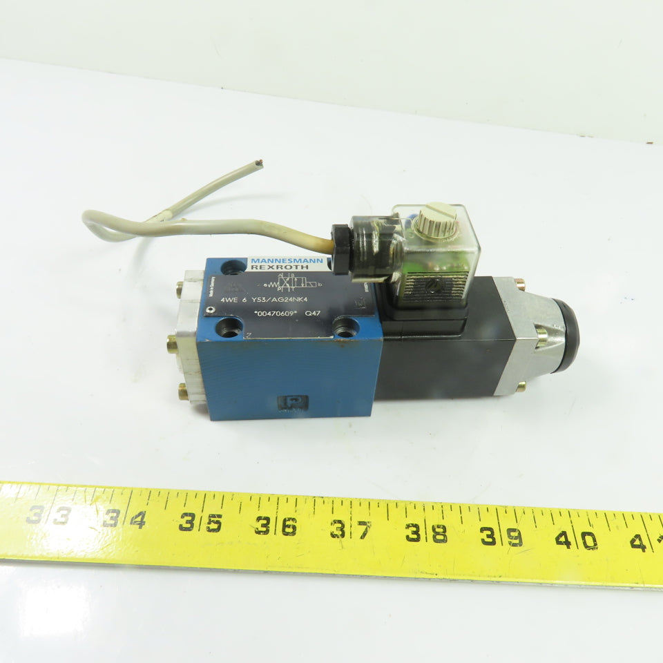 Mannesmann Rexroth 00470609 4WE 6 Y53/AG24NK4 Hydraulic Directional Valve 24VDC