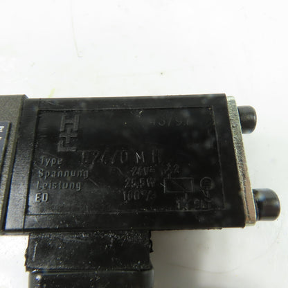 Hartmann + Lämmle 13354 WE03-4M100 Hydraulic Directional Solenoid Valve 24VDC
