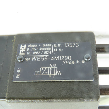 Hartmann + Lämmle 13573 WE58-4M1290 Hydraulic Directional Control Valve 24V