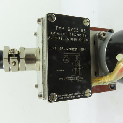Hartmann + Lämmle THL.5562200210 SVEZ 05 Hydraulic Servo Valve w/ Stepper Motor