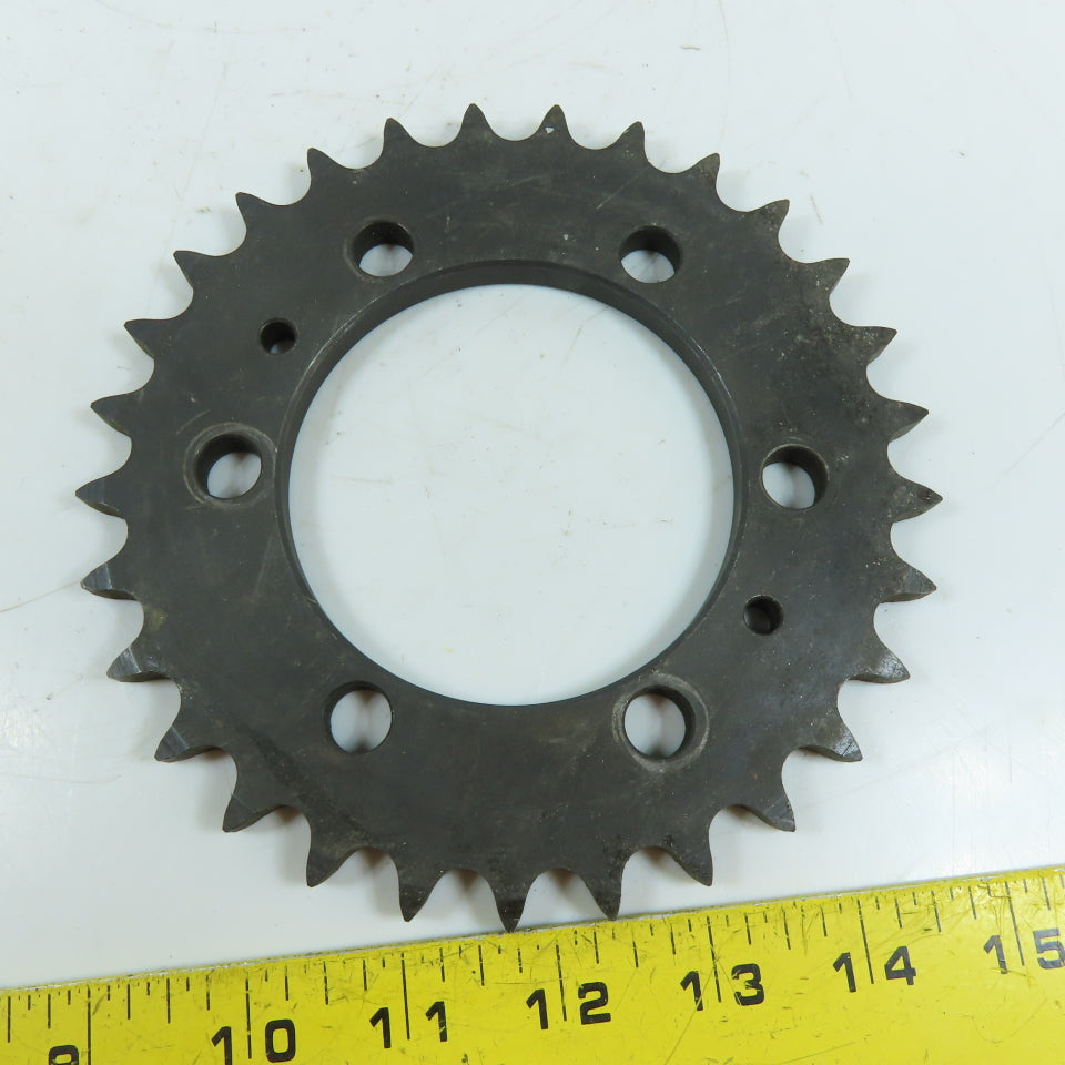 ANSI #50 Single Row 29 Tooth Flanged Chain Sprocket 6-1/8" OD