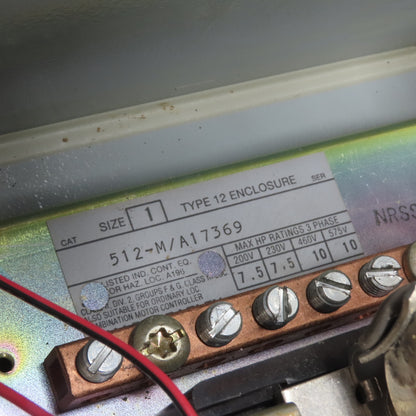 Allen-Bradley 512-M/A17369 Motor Starter Fusible Disconnect Switch 600V 3Ph