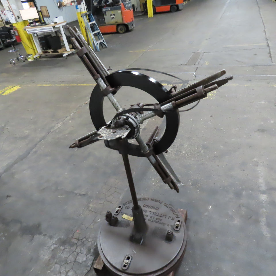 F.J. Littell 3001 No. 3 Press Feed Automatic Centering Reel Uncoiler 300 lb.