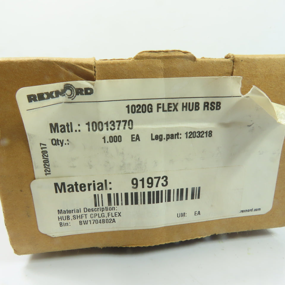 Rexnord 1203218 10013770 1020G RSB Flex Hub Shaft Coupling