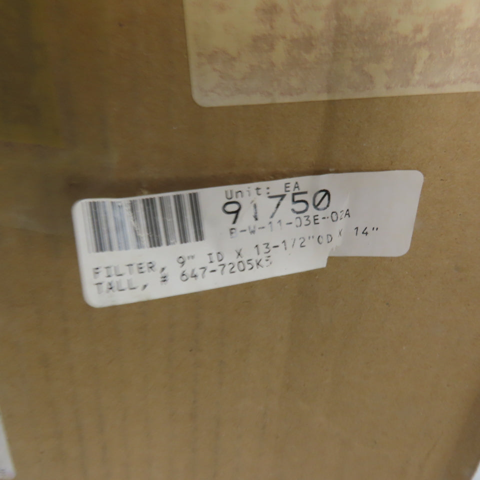B-W-11-03E-02A 647-7205K5 Cartridge Filter Element 9"ID x 13.5"OD x 14"H