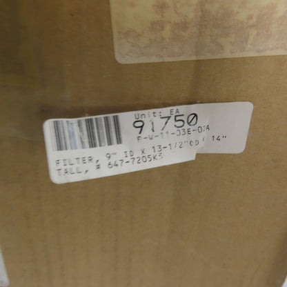 B-W-11-03E-02A 647-7205K5 Cartridge Filter Element 9"ID x 13.5"OD x 14"H