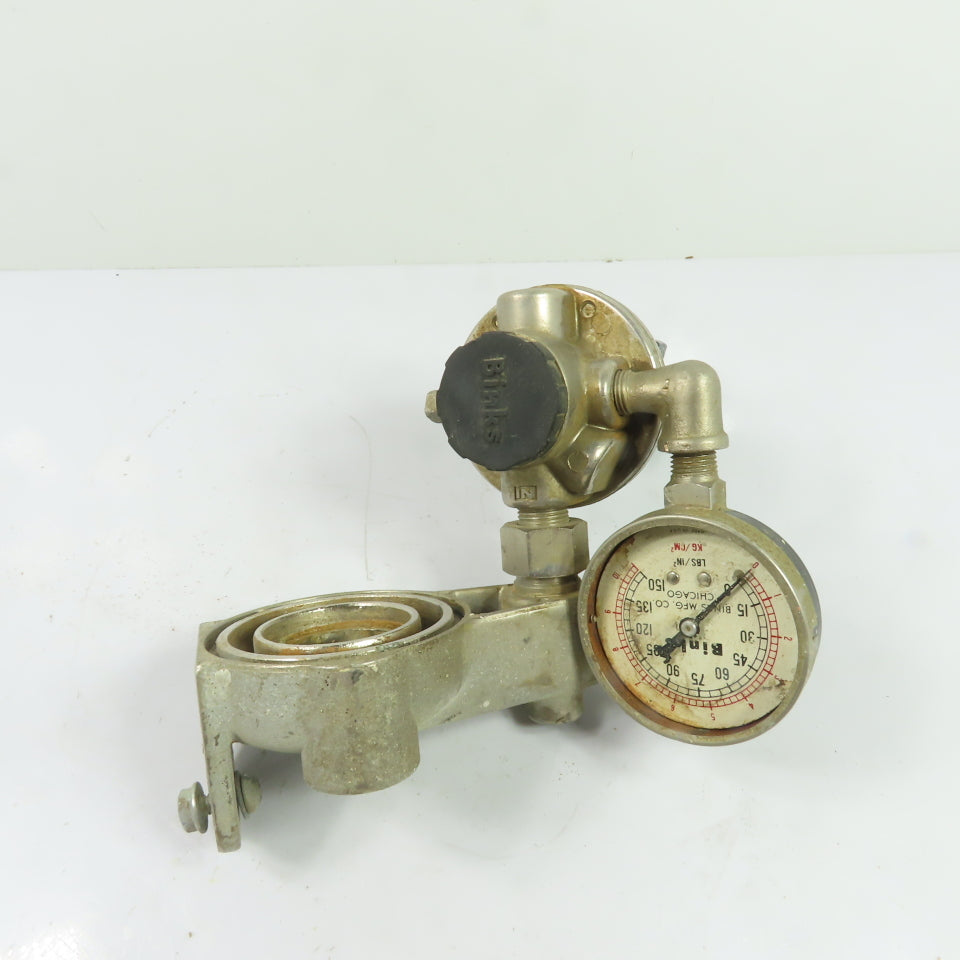 Binks 85-200 Air Pressure Regulator Assembly W/ Gauge 150 PSI