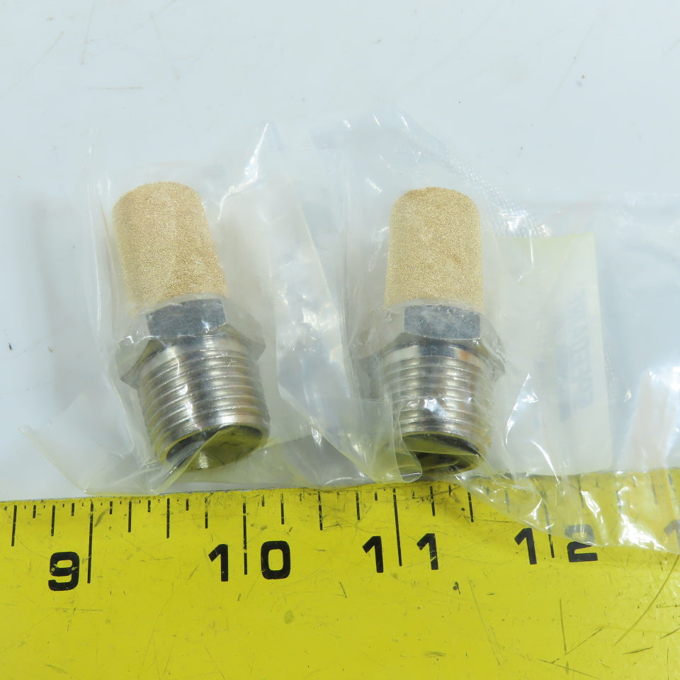 Speedaire 1A328A Sintered Bronze Air Exhaust Muffler 1/2" NPT lot of 2
