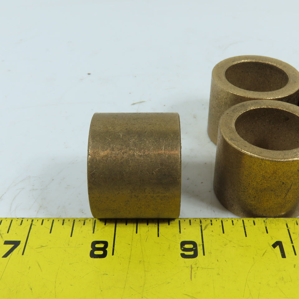 Bronze Sleeve Bushing 7/8" ID x 1-1/4" OD x 1" Long Lot Of 6