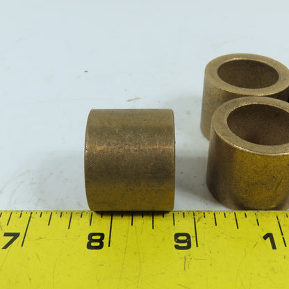 Bronze Sleeve Bushing 7/8" ID x 1-1/4" OD x 1" Long Lot Of 6
